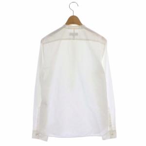 MARGARET HOWELL バンドカラーシャツ ブラウス 長袖 プルオーバー コットン 2 ホワイト