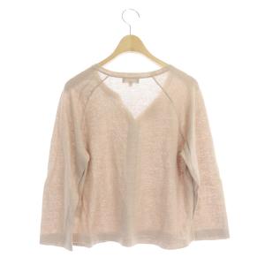 MARGARET HOWELL リネンコットンカーディガン 七分袖 2 ピンク