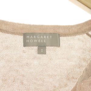 MARGARET HOWELL リネンコットンカーディガン 七分袖 2 ピンク