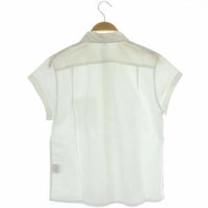 MHL. コットン半袖シャツ ブラウス 前開き 1 白 ホワイト