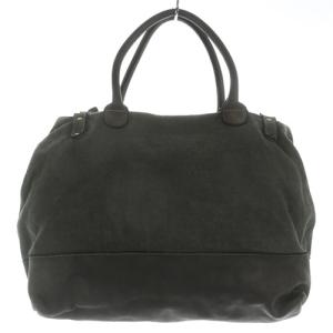 CHRISTIAN PEAU ドクターズ バッグ ハンドバッグ 切替 キャンバス レザー 黒 ブラック グレー