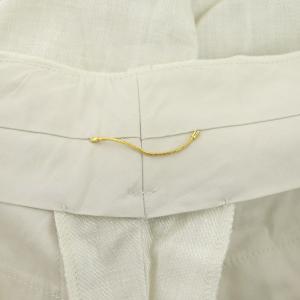 Deuxieme Classe 20SS アササルファーゾメパンツ フレア ハイウエスト リネン 34 オフホワイト