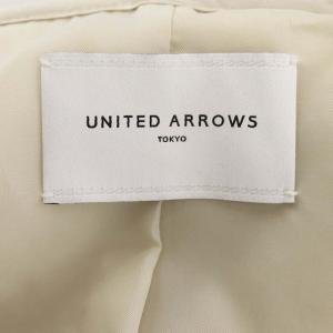 UNITED ARROWS UWSC ボアノーカラーロングコート 総裏地 ジップアップ 38 ホワイト