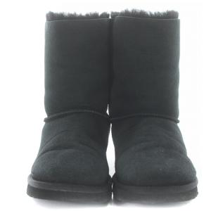 UGG australia ベイリーボウ 2 BAILEY BOW2 ムートンブーツ ミドル ロゴ 25cm 黒 ブラック 1002954