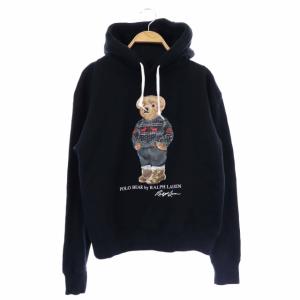 POLO RALPH LAUREN パーカー スウェット プルオーバー ポロベア 長袖 S ブラック 黒