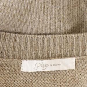 Plage Plage de charme 21AW LANGUID logo セーター 長袖 Vネック ベージュ