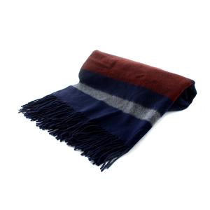 JOHN SMEDLEY ストール 大判 カシミヤ 紺 ネイビー 茶 ブラウン グレー