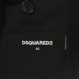 DSQUARED2 レザーカラーライダースジャケット ダブル ジップアップ 総裏地 46 ブラック S71BN0666