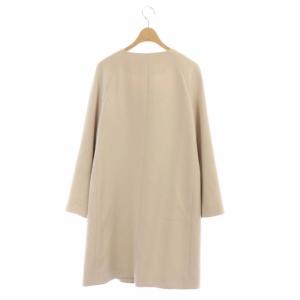 ANAYI 18SS スプリングコート ノーカラー ミドル丈 38 ベージュ