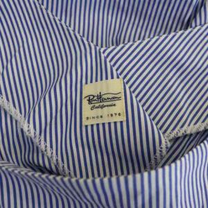 Ron Herman ブラウス ボートネック 長袖 ストライプ S 青 白 ブルー ホワイト