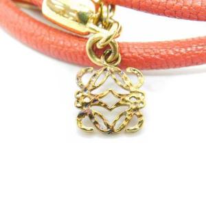 LOEWE ブレスレット レザー 赤 レッド