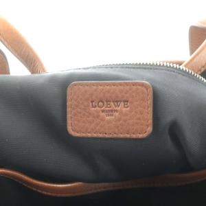 LOEWE ヘリテージ トートバッグ ロゴ レザー ブラウン