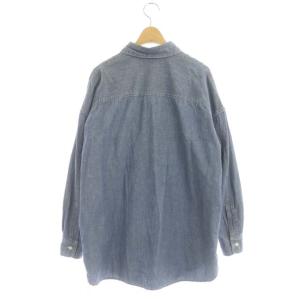 REMI RELIEF デニム調 長袖シャツ 胸ポケット F 紺 ネイビー