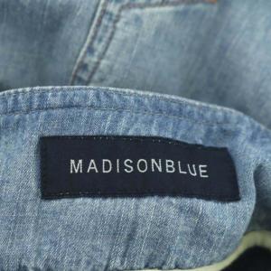 MADISONBLUE デニムタイトスカート ロング コットン バックジップ 01 ライトブルー