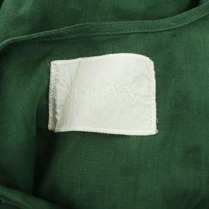 MYLAN リネン フリルブラウス キャミソール オフショルダー プルオーバー F グリーン