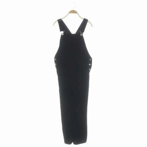 21AW ベロアオーバーオール テーパード 36 ブラック