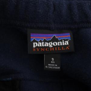Patagonia フリースパンツ テーパード イージー ウエストゴム S 紺 ネイビー ブルーグリーン