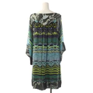 DIANE von FURSTENBERG シルク フレアスリーブワンピース ひざ丈 長袖 6 マルチカラー