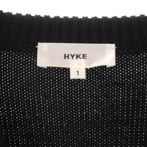 HYKE ロングニットカーディガン コーディガン 長袖 1 黒 ブラック
