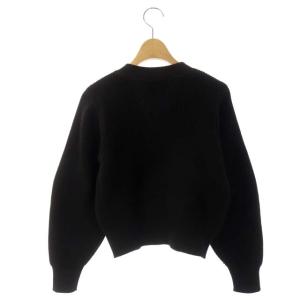 UNITED ARROWS P AZE ショートニットカーディガン 長袖 Vネック 黒 ブラック