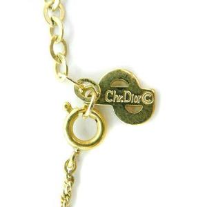 Christian Dior CDロゴペンダントトップ ネックレス ペンダント イエローゴールド色