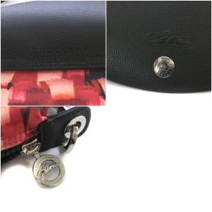 Longchamp ルプリアージュ ネオ ハンドバッグ ショルダーバッグ 2way 総柄 ナイロン 赤 レッド