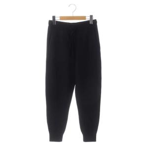 ウールカシミヤニットパンツ ジョガーパンツ イージー ドロスト 1 ブラック