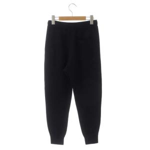 Drawer ウールカシミヤニットパンツ ジョガーパンツ イージー ドロスト 1 ブラック