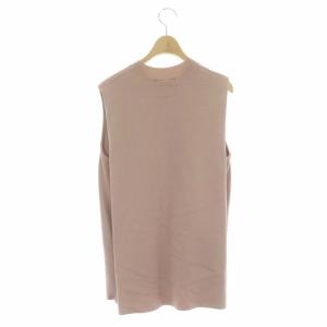 STUNNING LURE ノースリーブニット カットソー プルオーバー クルーネック M スモークピンク