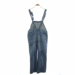 L'Appartement 20AW Denim Over ALL  サロペット デニム ストレート ダメージ加工 34 青