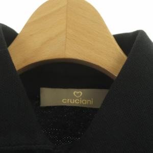 Cruciani ポロシャツ 半袖 コットン 48 黒 ブラック