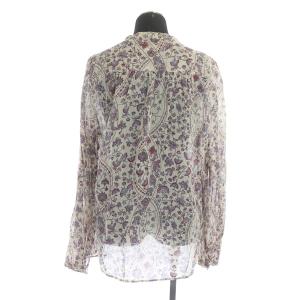ISABEL MARANT ETOILE ブラウス 長袖 花柄 バンドカラー 38 ベージュ