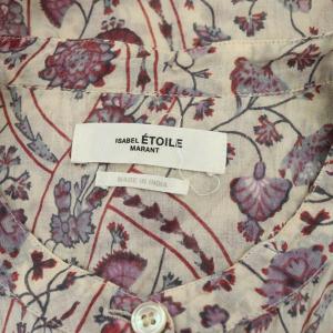 ISABEL MARANT ETOILE ブラウス 長袖 花柄 バンドカラー 38 ベージュ