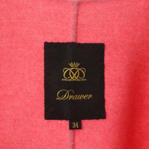 Drawer ノーカラーコート 34 ピンク