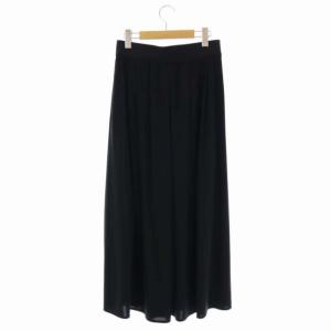 ADORE 21SS ドライタッチパンツ ワイド フレア タック イージー 38 黒 ブラック