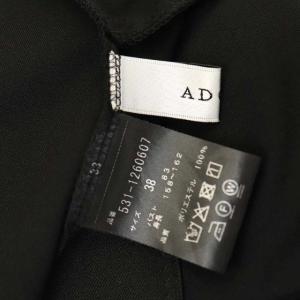 ADORE 21SS ドライタッチパンツ ワイド フレア タック イージー 38 黒 ブラック