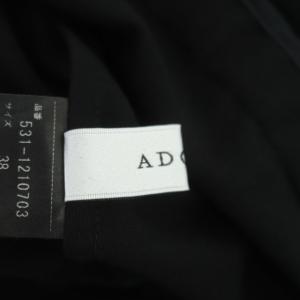 ADORE 21AW ウールボイルブラウス シャツ チュニック バンドカラー 長袖 38 ブラック
