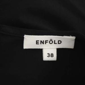 ENFOLD 21AW タイプライター スリットネック プルオーバー チュニック ノースリーブ 38 黒 ブラック