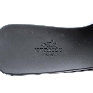 HERMES アロハ シェーヌダンクル サンダル ラバー 36 ブラック