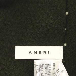 Ameri VINTAGE HEM FRINGE KNIT DRESS ワンピース ニット ノースリーブ F ダークグリーン