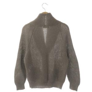 MARGARET HOWELL リネン カーディガン ニット 長袖 ショールカラー 2 グレー