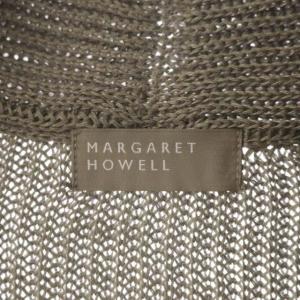 MARGARET HOWELL リネン カーディガン ニット 長袖 ショールカラー 2 グレー