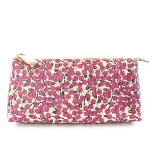 ポーチ メイク 化粧 ズッキーノ 花柄 ベージュ ピンク 7N0038
