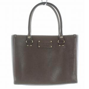 トートバッグ ハンドバッグ レザー ロゴ 茶色 ブラウン