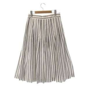 MARGARET HOWELL BOLD STRIPE COTTON LINEN SKIRT フレアスカート ミディアム丈