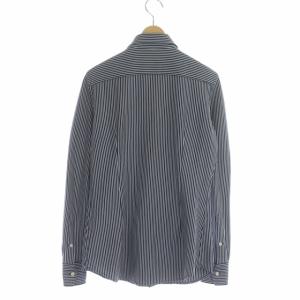 POLO RALPH LAUREN ストライプシャツ ニットドレスシャツ 長袖 ネイビー ホワイト