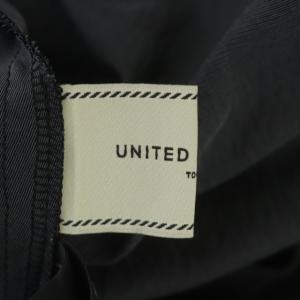 UNITED ARROWS フィット&フレア 2WAY ドッキングワンピース ロング 半袖 ギャザー 36 黒 ブラック