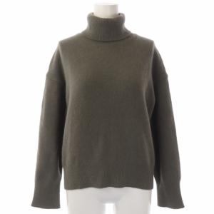 20AW ホワイトフォックス タートルニット カットソー ウール混 長袖 32 チャコール