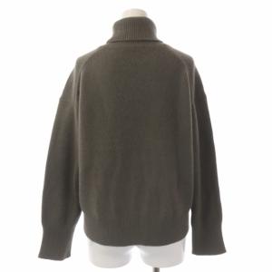 23区 20AW ホワイトフォックス タートルニット カットソー ウール混 長袖 32 チャコール