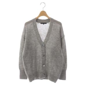 vingt-trois 21AW ファインモヘヤ Vネック カーディガン ニット 長袖 前開き 32 グレー